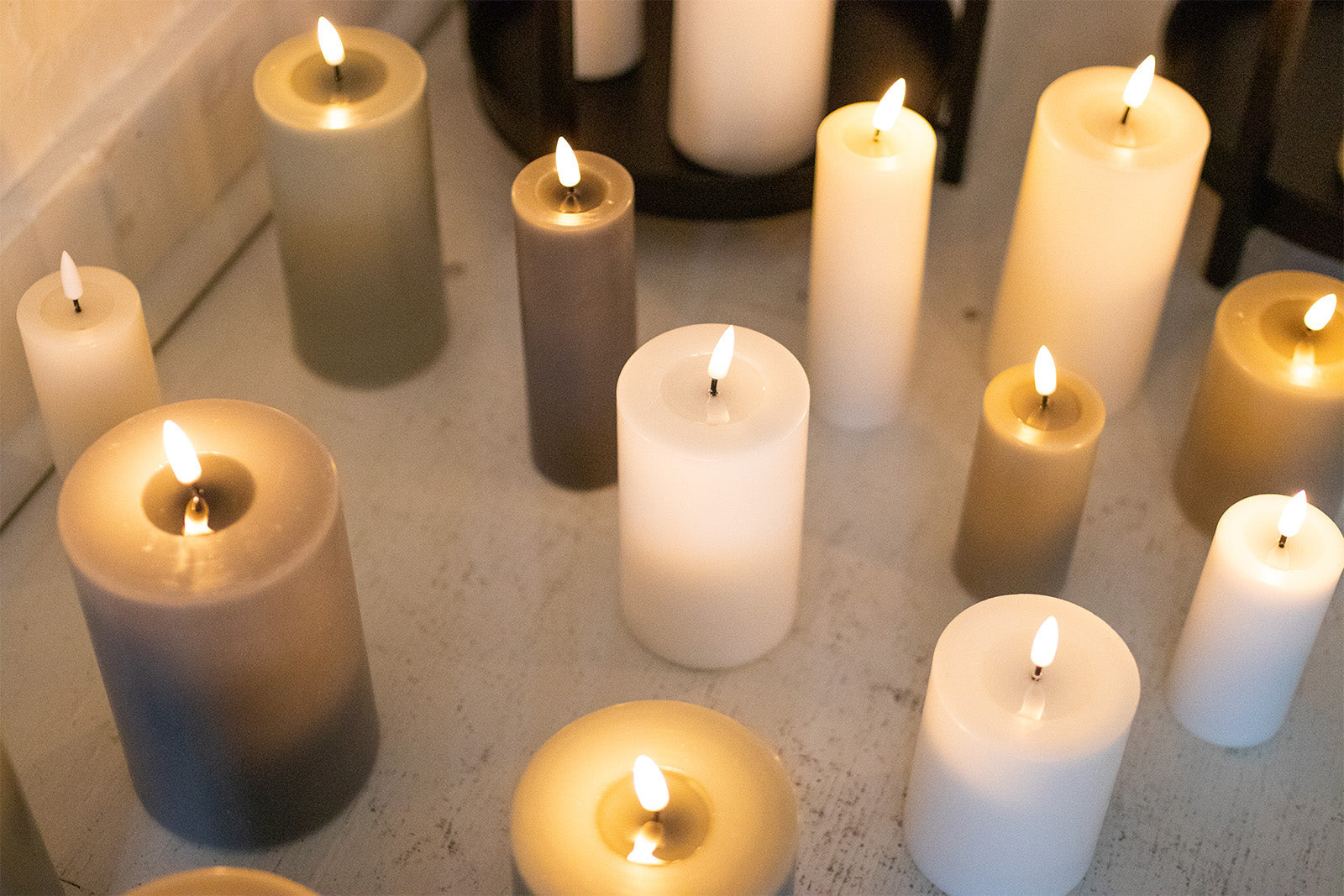 LED Candle Sand 20cm