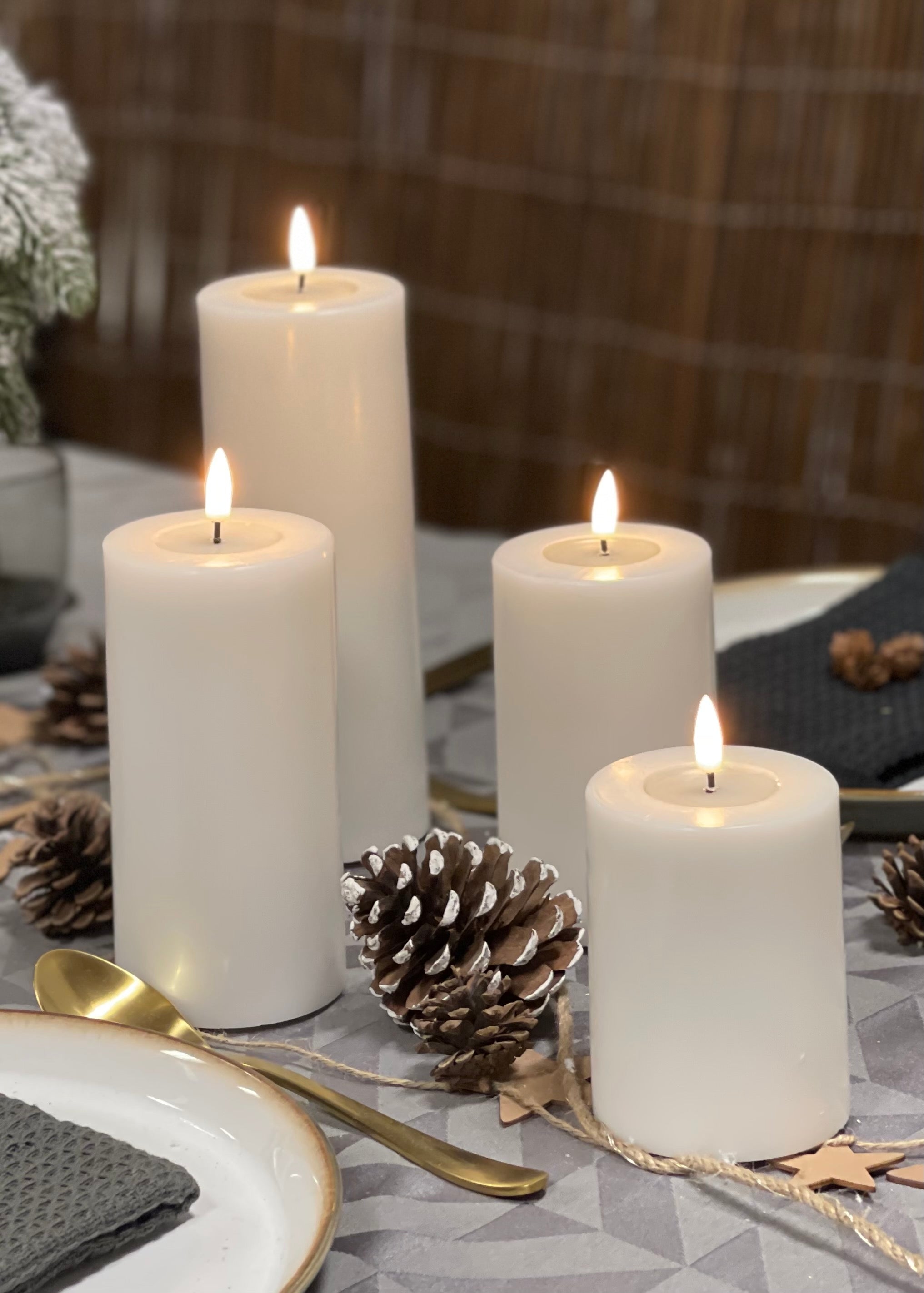 LED Candle Sand 20cm