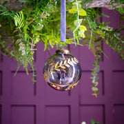 Antique Blue Lustre Glass Bauble