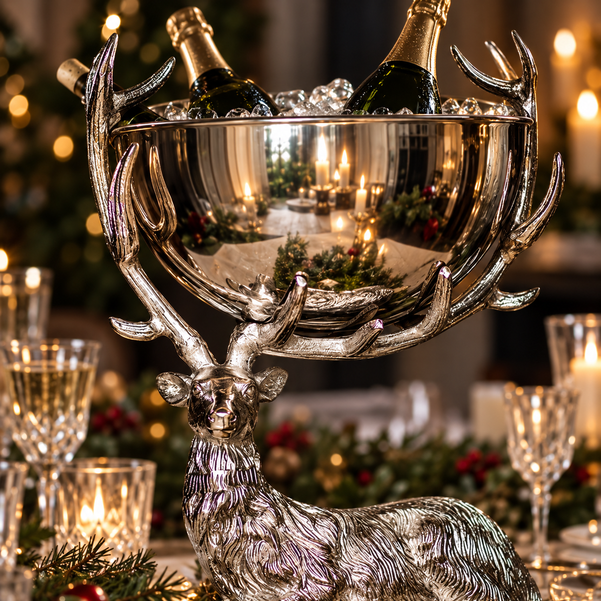 Large Resting Stag Punch Bowl/Wine Cooler