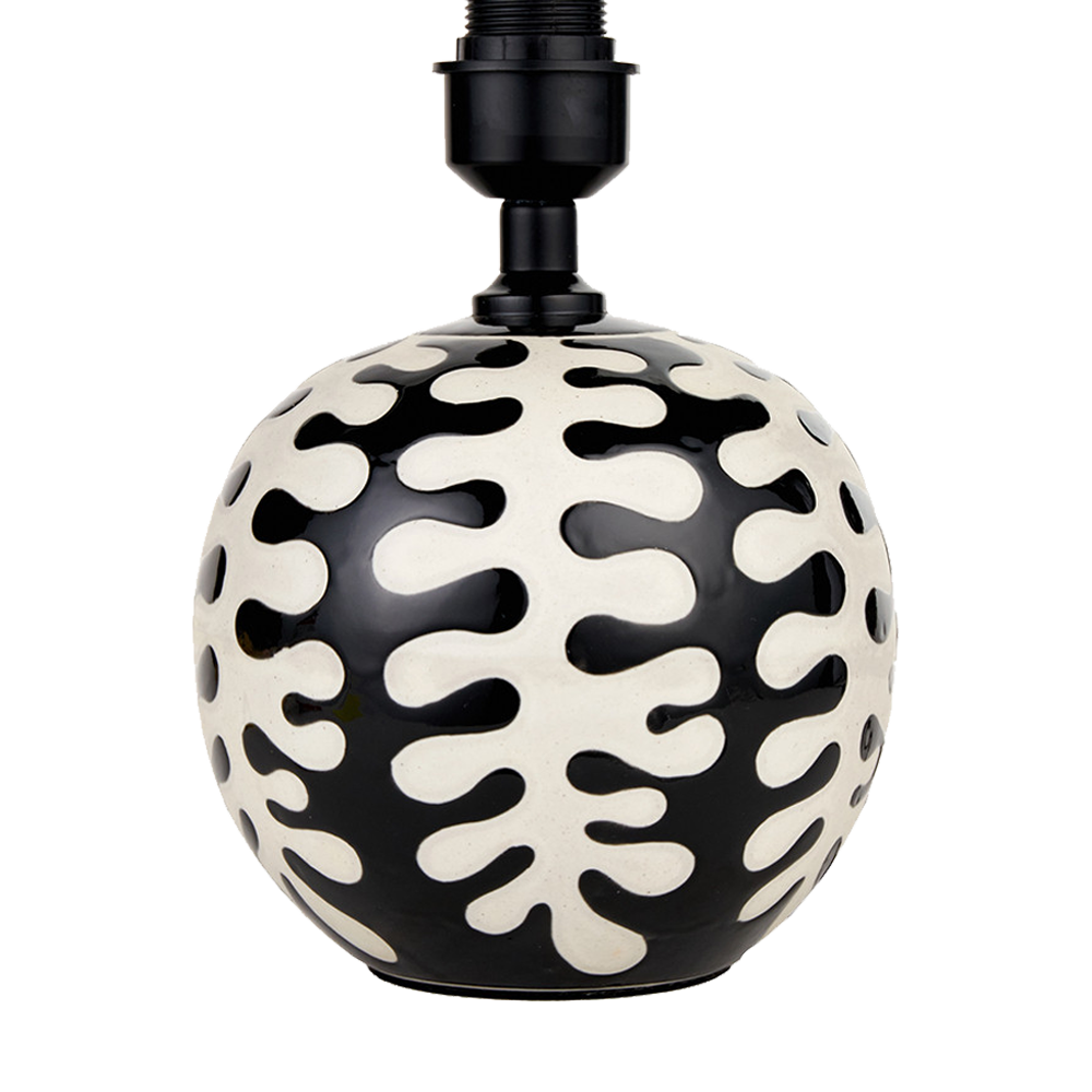 Pottlewick Black and White Coral Ceramic Table Lamp