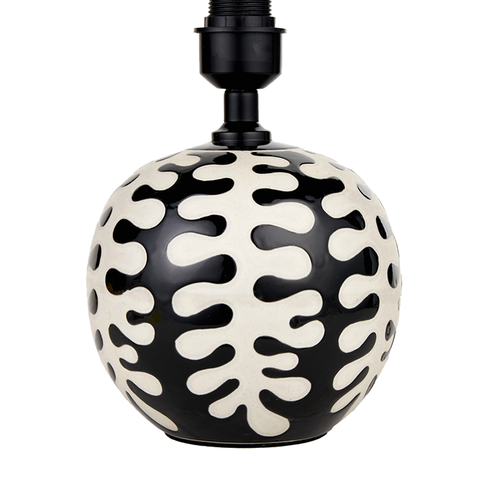 Elkorn Black and White Coral Ceramic Table Lamp