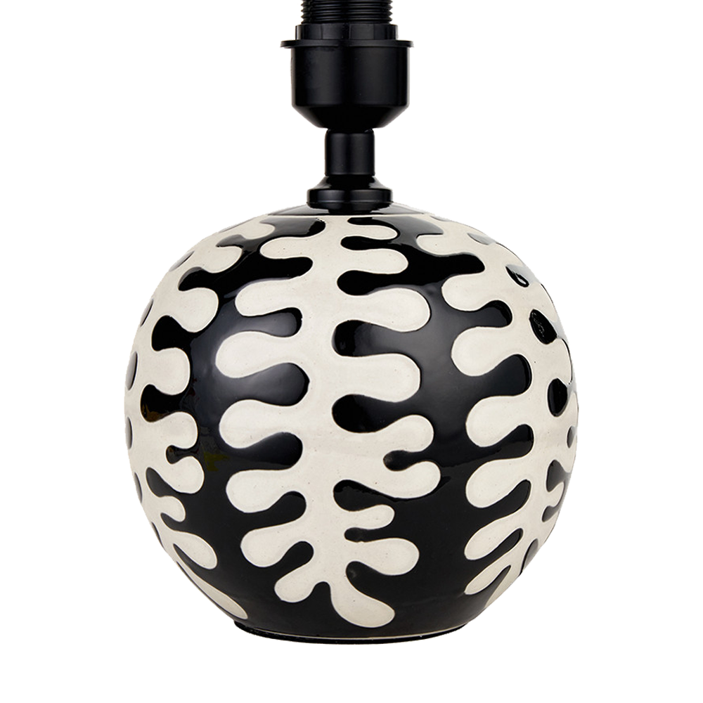 Pottlewick Black and White Coral Ceramic Table Lamp