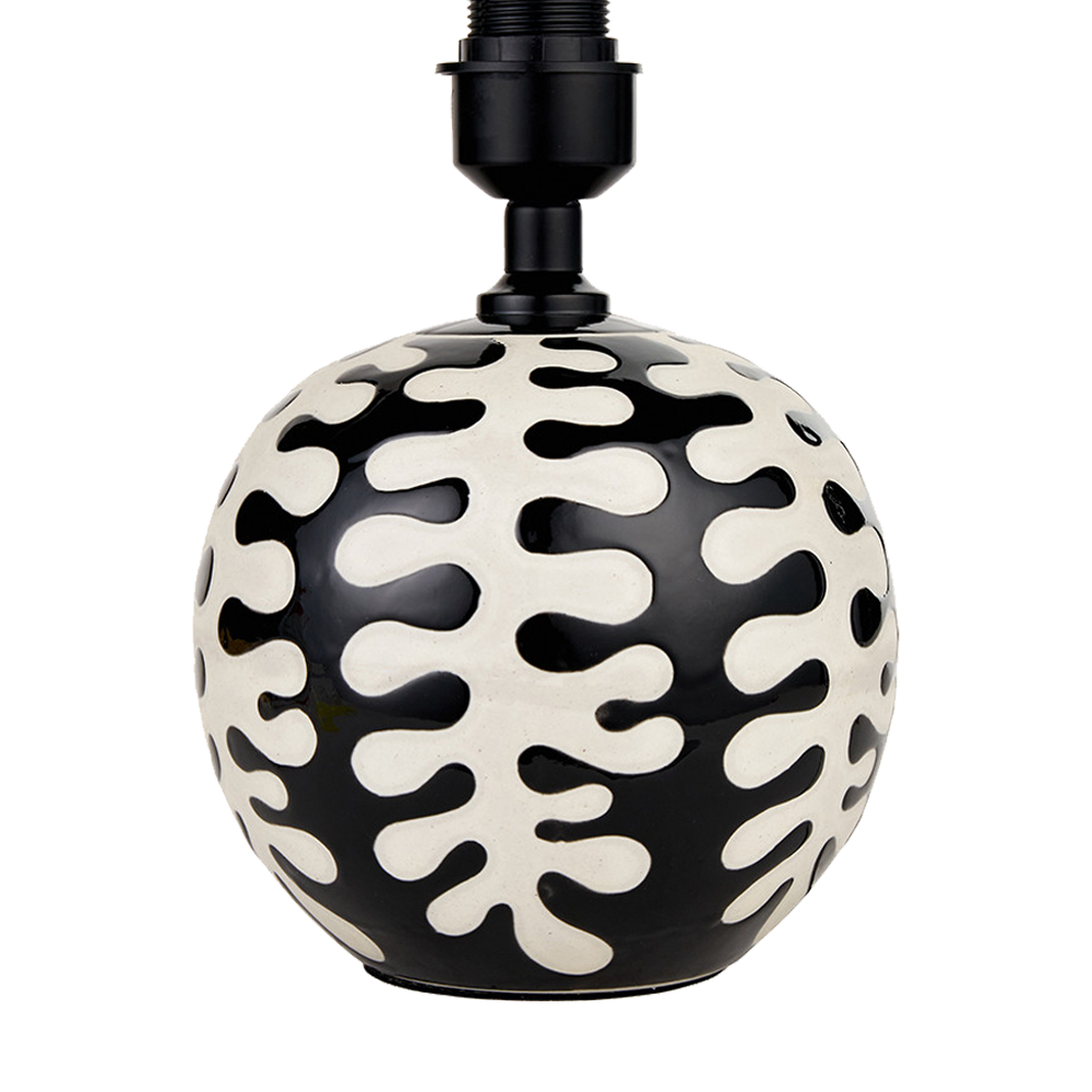 Elkorn Black and White Coral Ceramic Table Lamp