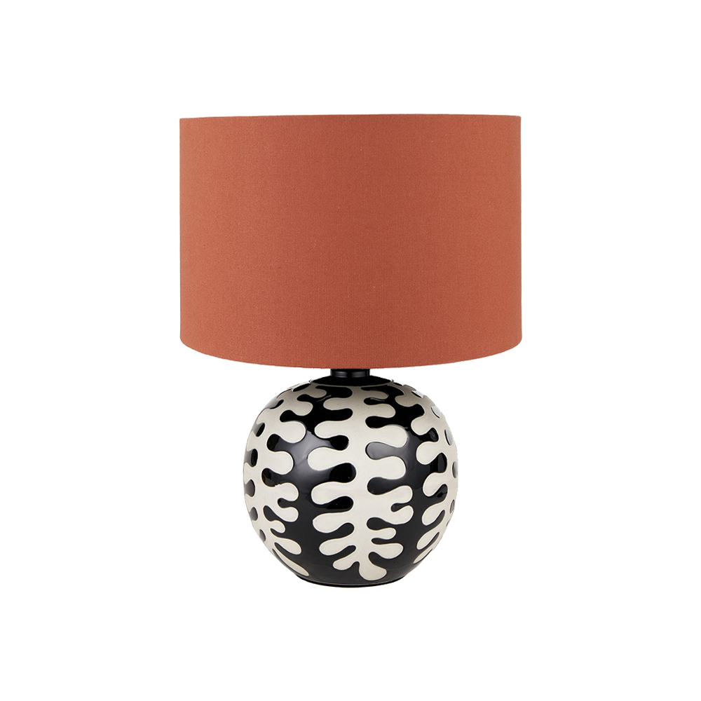 Pottlewick Black and White Coral Ceramic Table Lamp