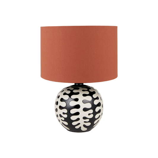 Pottlewick Black and White Coral Ceramic Table Lamp
