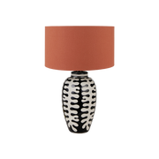 Pottlewick Black and White Tall Coral Ceramic Table Lamp