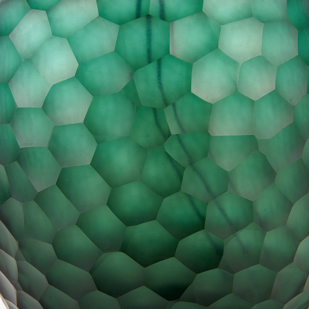 Camila Green Glass Table Lamp with Green Shade