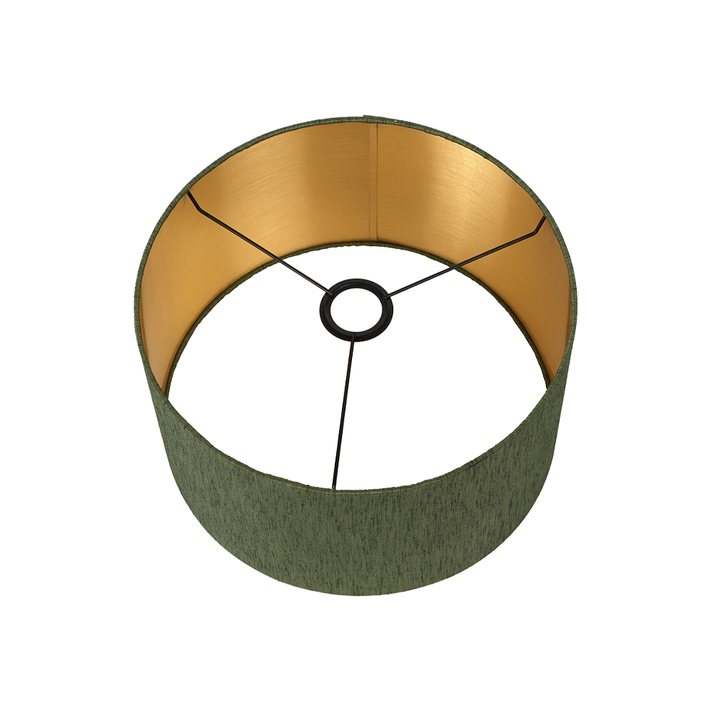 Anais Green Glass Square Table Lamp with Green Shade