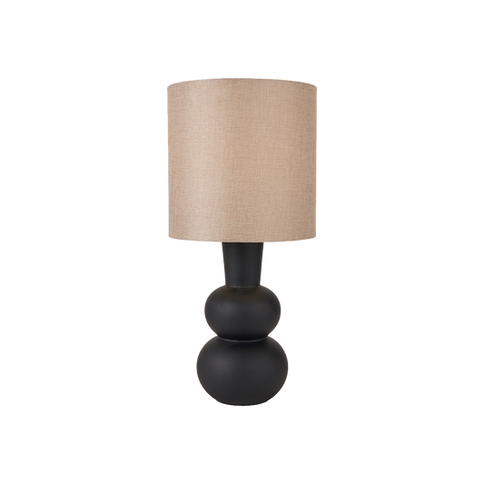 Aaliyah Black Curved Bottle Ceramic Table Lamp