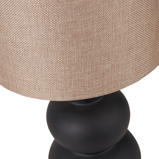 Aaliyah Black Curved Bottle Ceramic Table Lamp