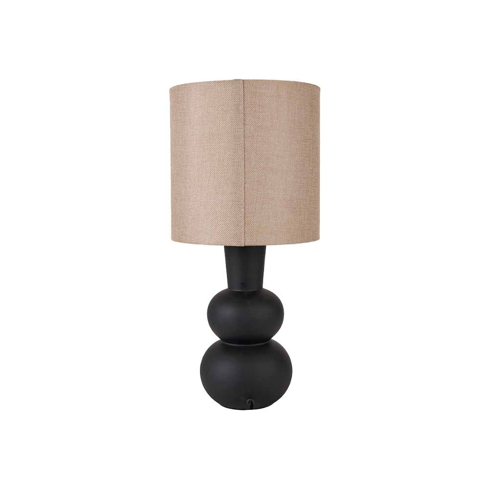 Aaliyah Black Curved Bottle Ceramic Table Lamp