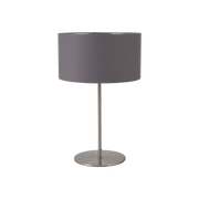 Elin Brushed Silver & Steel Grey Table Lamp