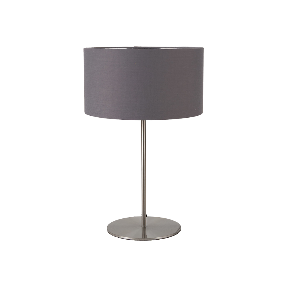 Elin Brushed Silver & Steel Grey Table Lamp
