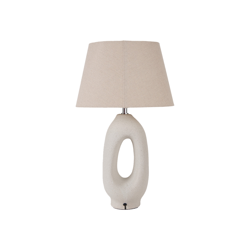 Laila Natural Organic Tall Ceramic Table Lamp