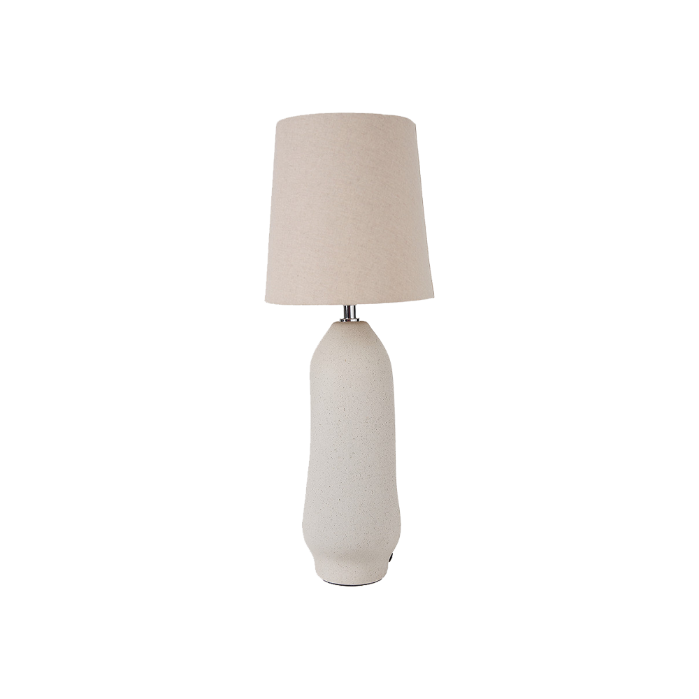 Laila Natural Organic Tall Ceramic Table Lamp
