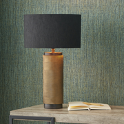 Aurelio Brass and Black Metal Textured Table Lamp
