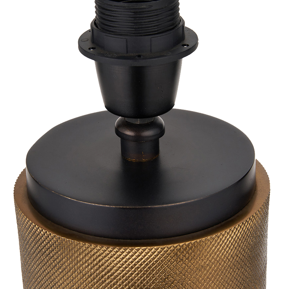 Aurelio Brass and Black Metal Textured Table Lamp