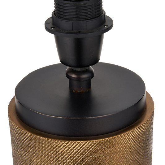 Aurelio Brass and Black Metal Textured Table Lamp