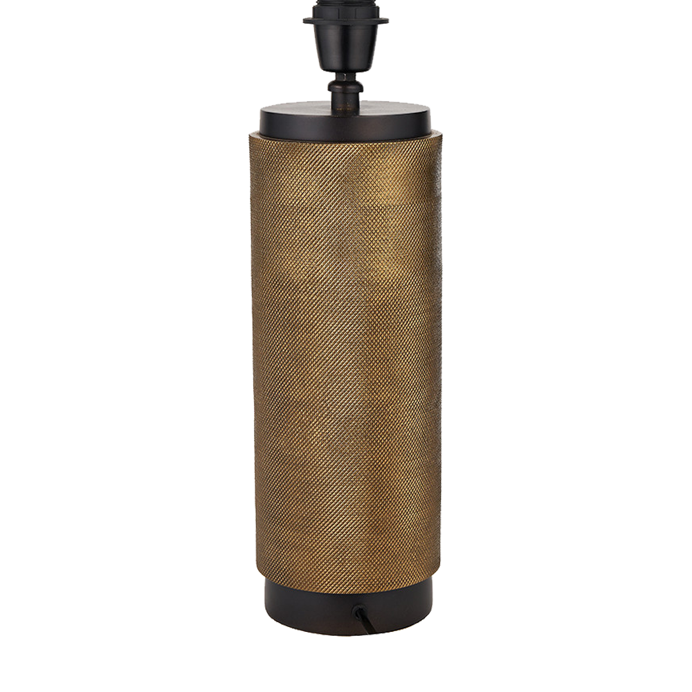 Aurelio Brass and Black Metal Textured Table Lamp