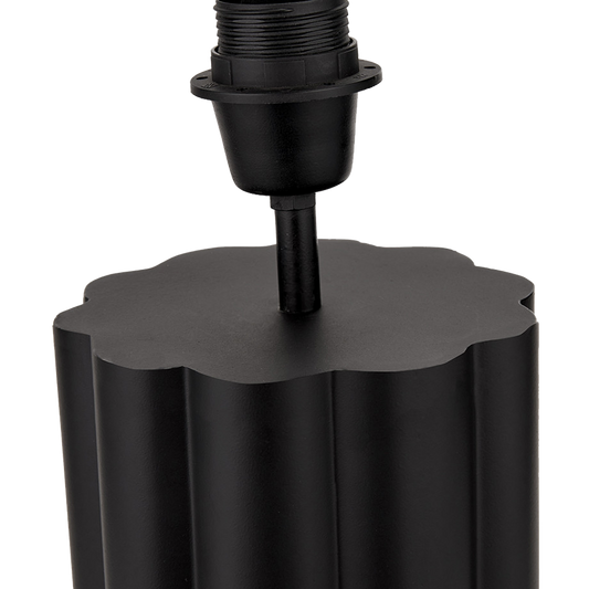 Petula Black Metal Scallop Table Lamp