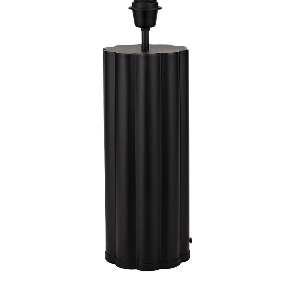 Petula Black Metal Scallop Table Lamp