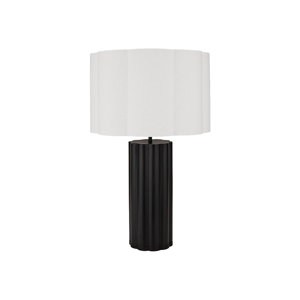 Petula Black Metal Scallop Table Lamp
