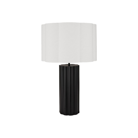 Petula Black Metal Scallop Table Lamp