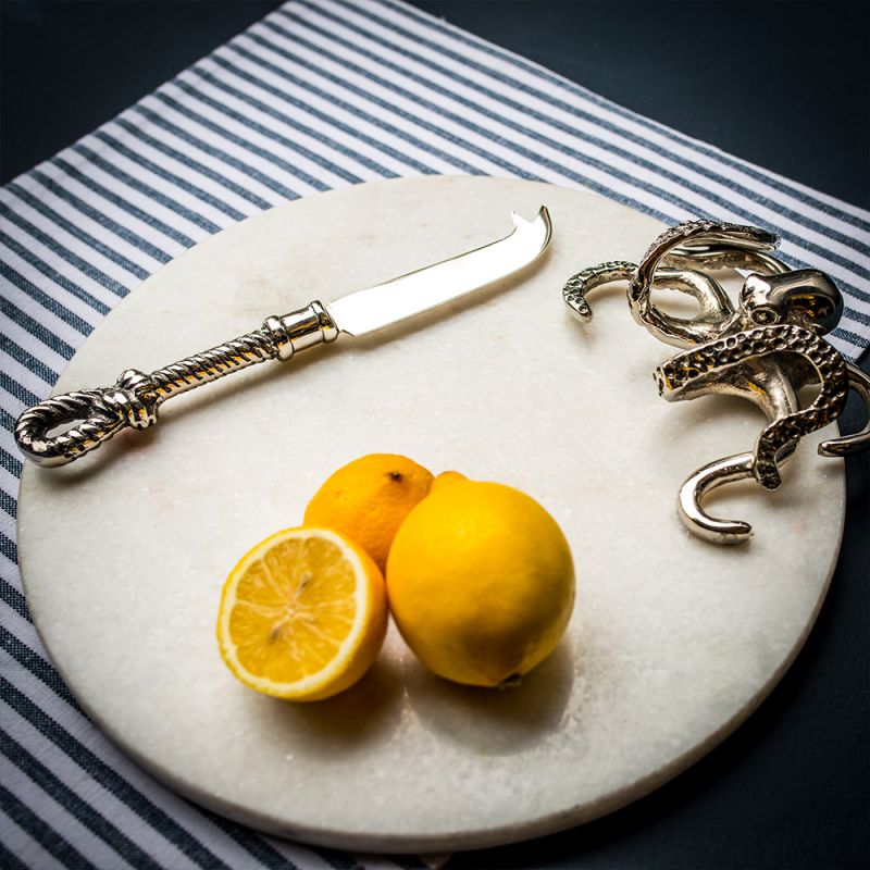 Octopus Marble Cheeseboard with Knife