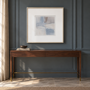 Quiet Tide Blue Abstract Framed Wall Art  | 60 cm
