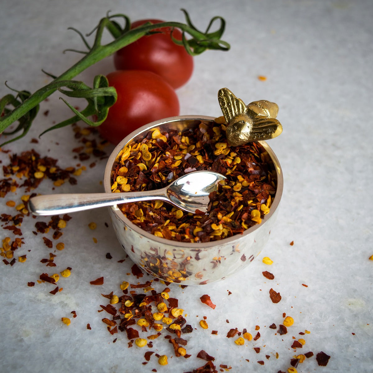 Bee Small Hammered Bowl & Spoon
