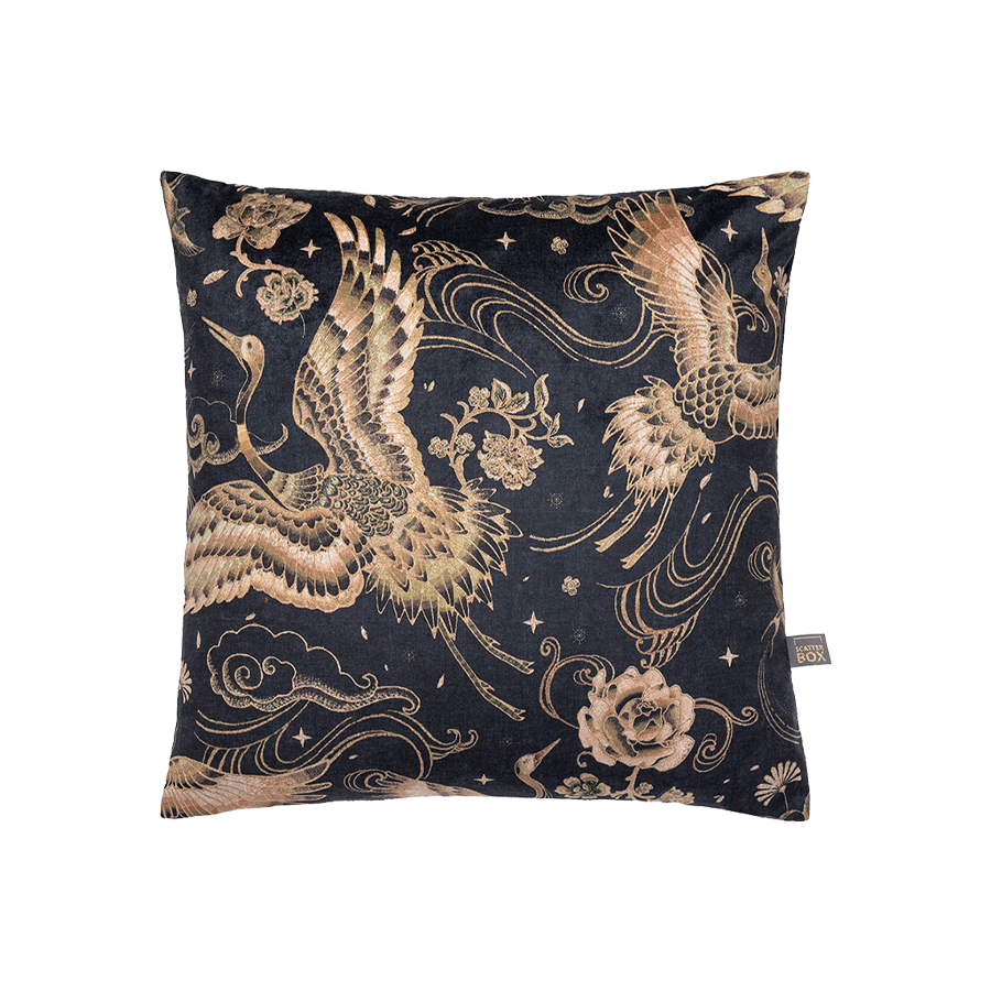 Heron Black/Green 45 x 45cm