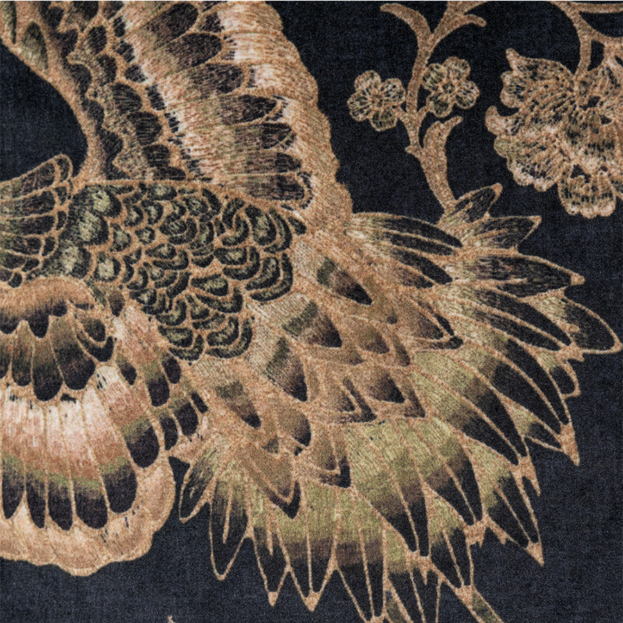 Heron Black/Green 45 x 45cm