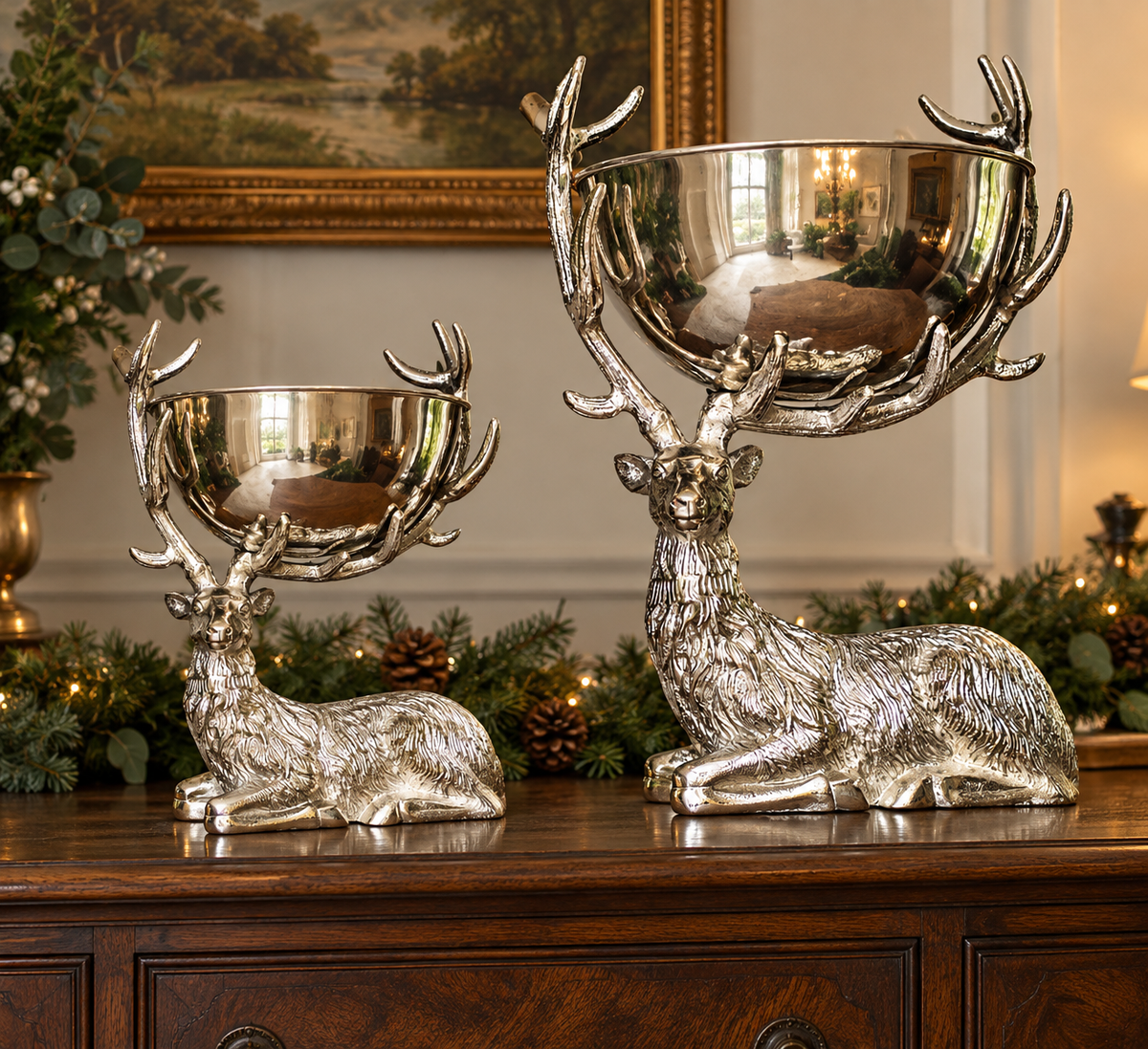 Large Resting Stag Punch Bowl/Wine Cooler