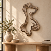 Wrenford Organic Wall Sculpture | Aged Bronze Effect Large