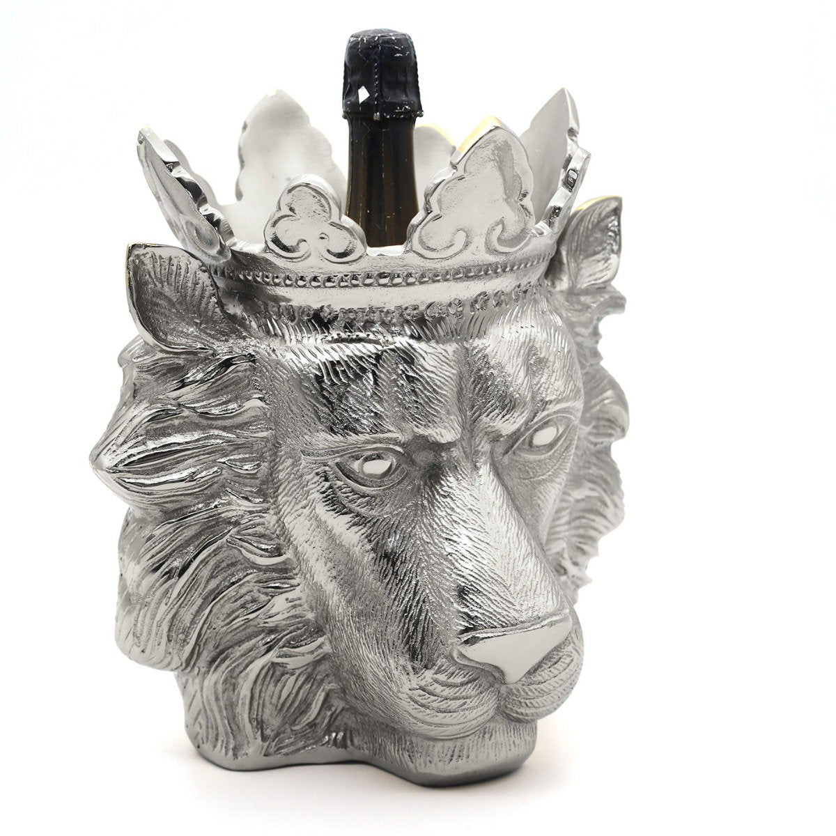 Regal Lion Bottle Holder | Silver