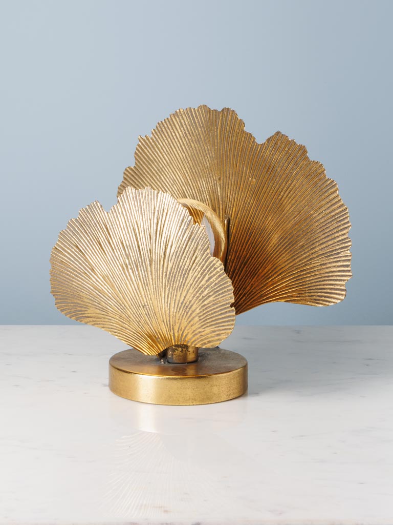 Golden Coral Gingko Lamp