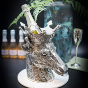 Regal Giraffe Bottle Holder | Silver