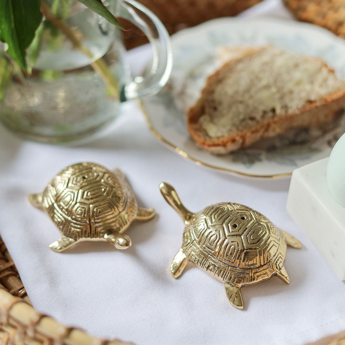 Brass Turtle Salt & Pepper Set