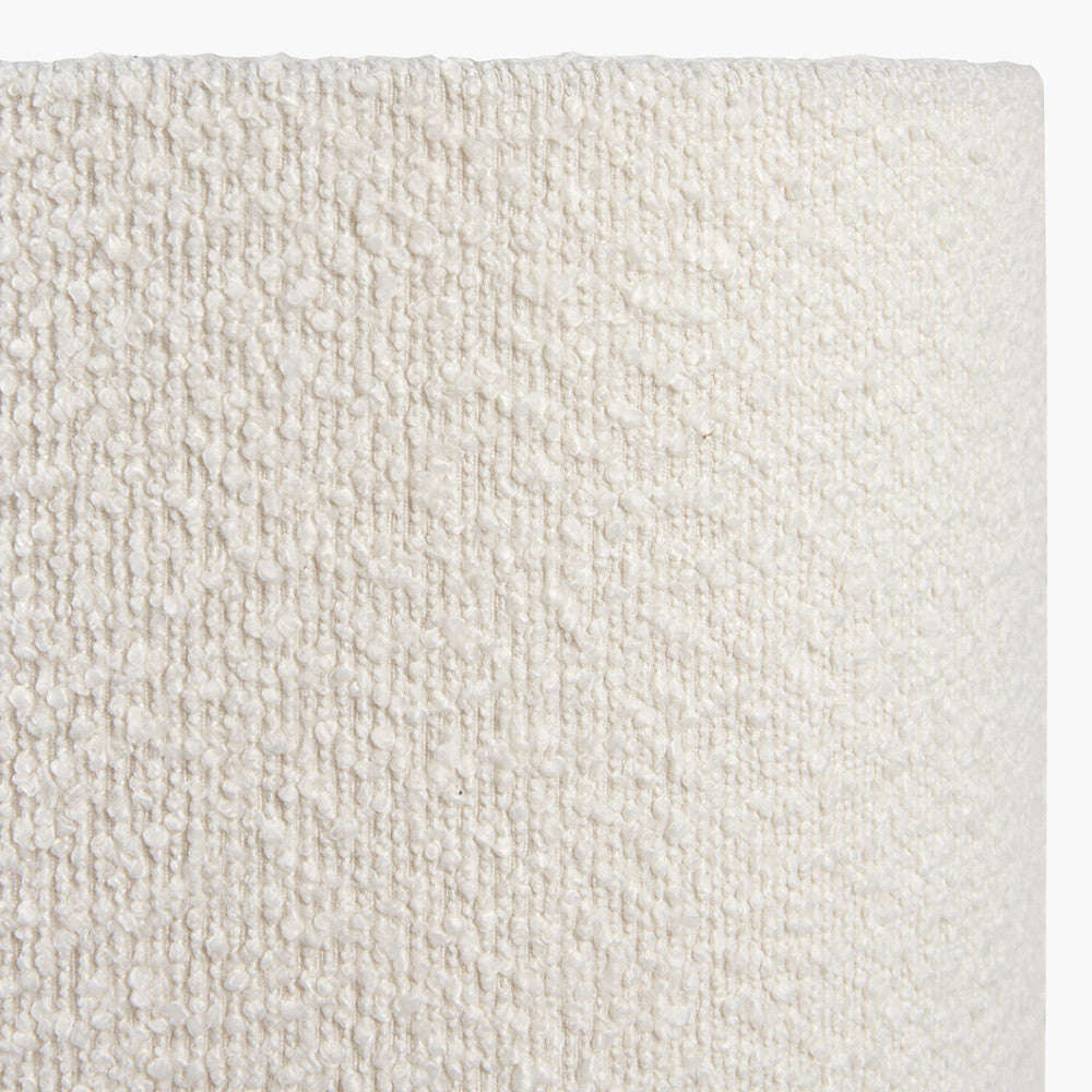 Sable Wood Floor Lamp & Cream Boucle Shade