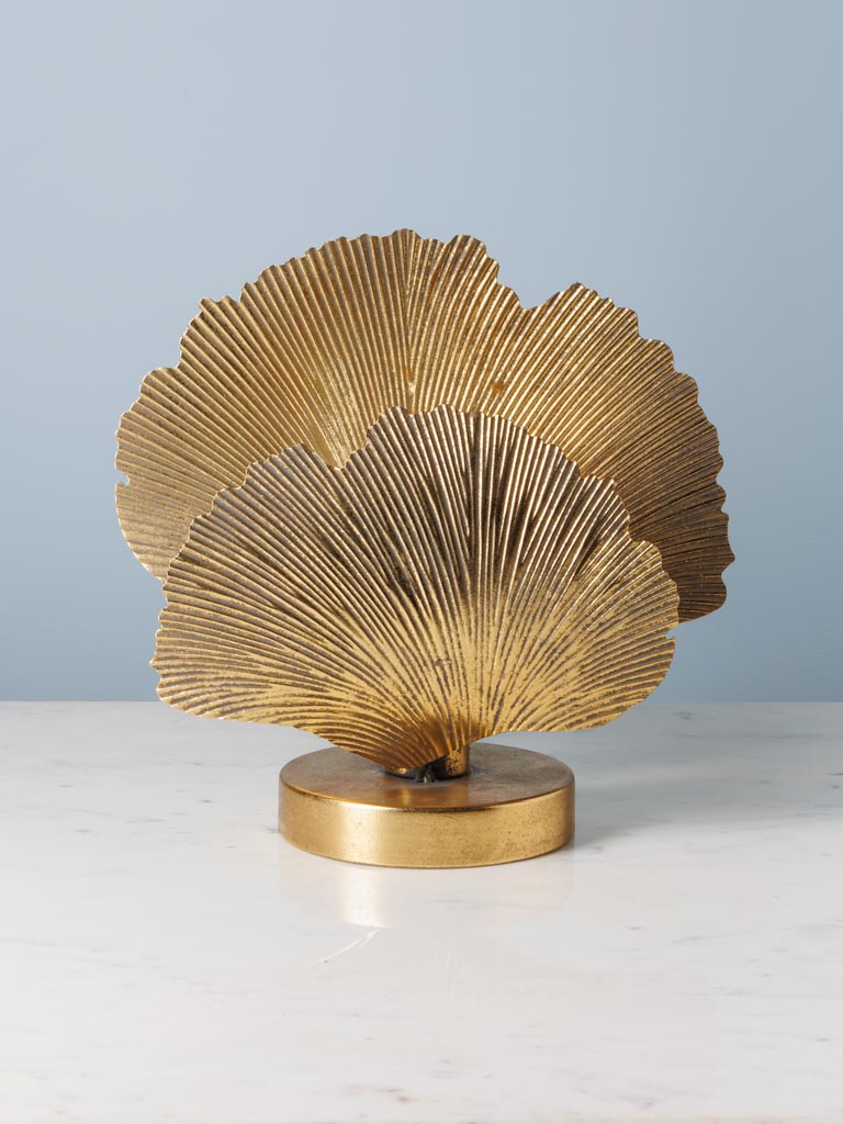 Golden Coral Gingko Lamp