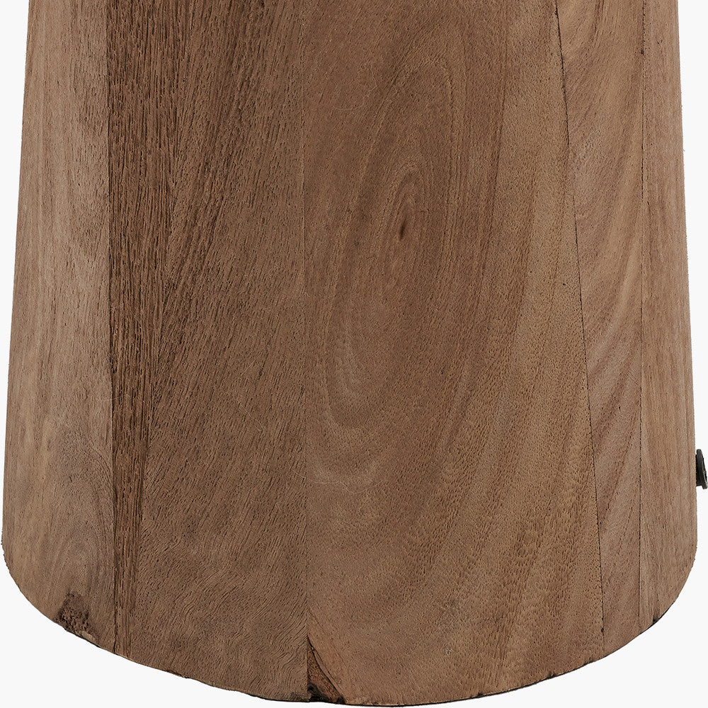 Sable Wood Floor Lamp & Cream Boucle Shade