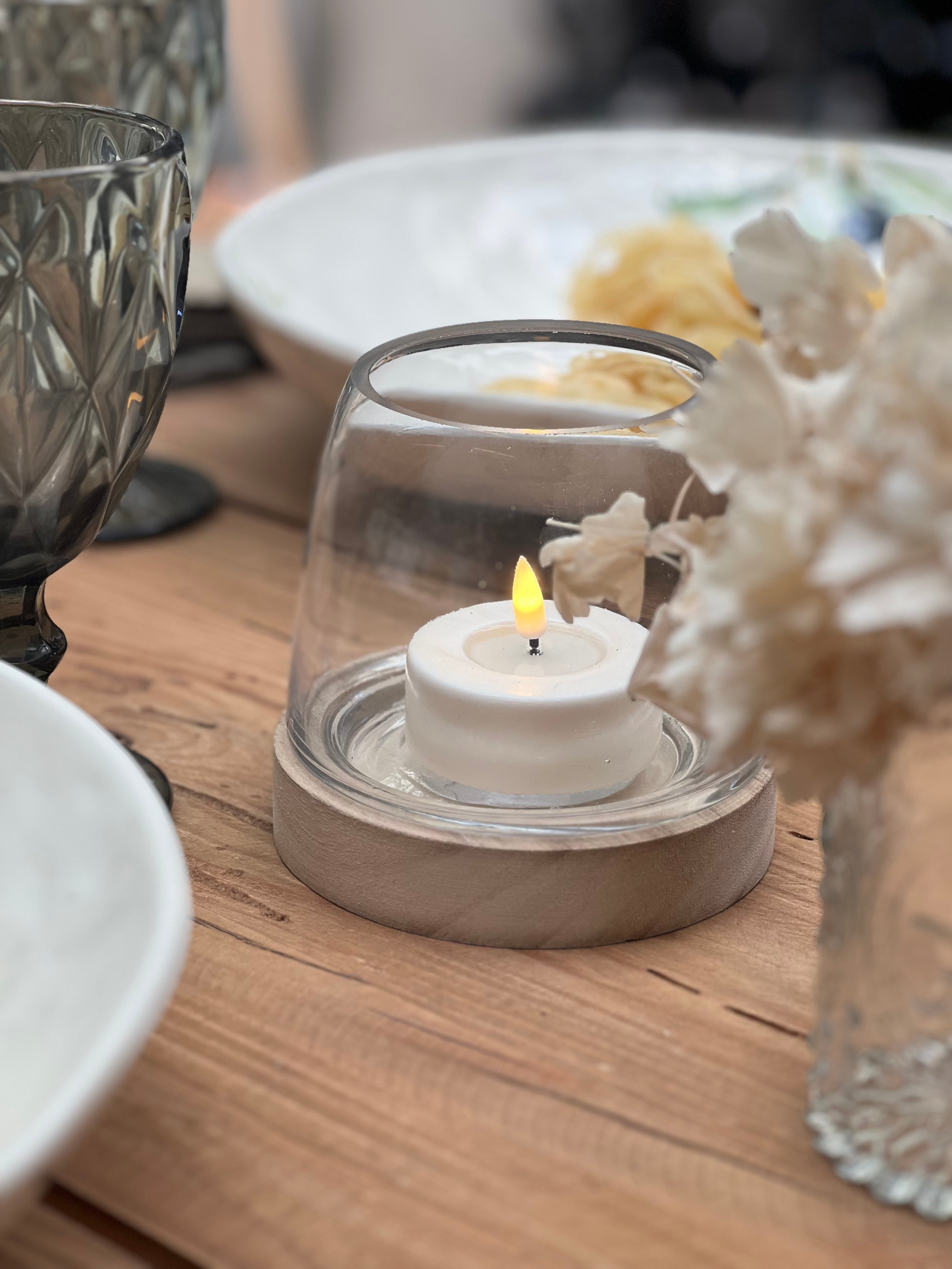 LED Tealight Candles Set of 2 Cream