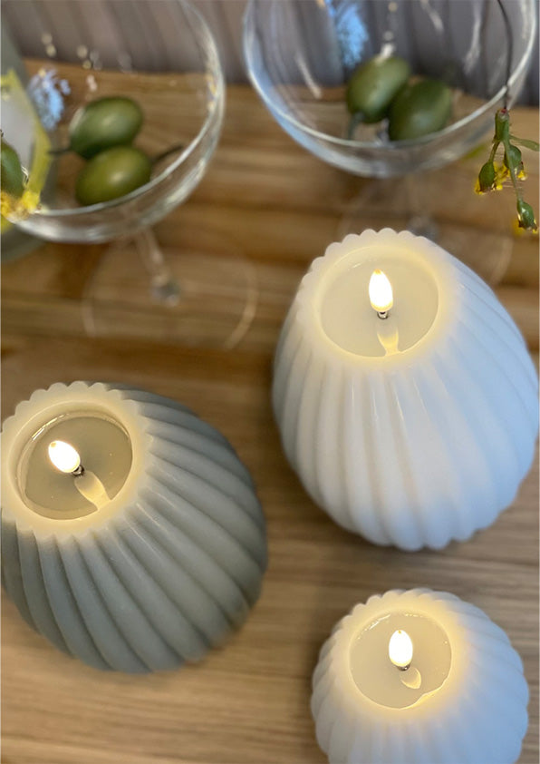LED Stripe Candle Cream 15cm