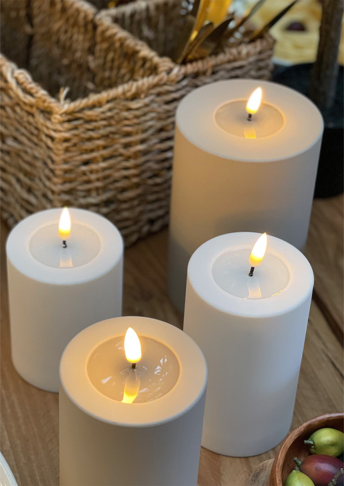 LED Candle Sand 15cm