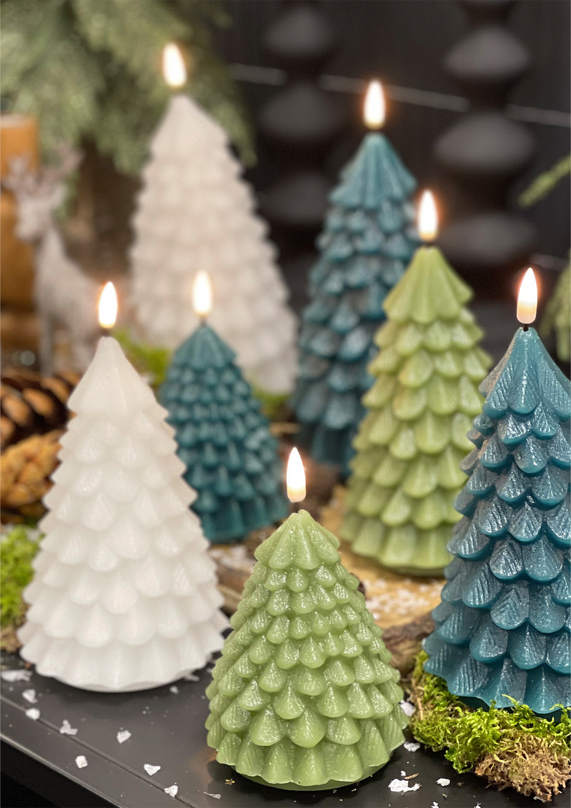 LED Christmas Tree Candle White 11cm