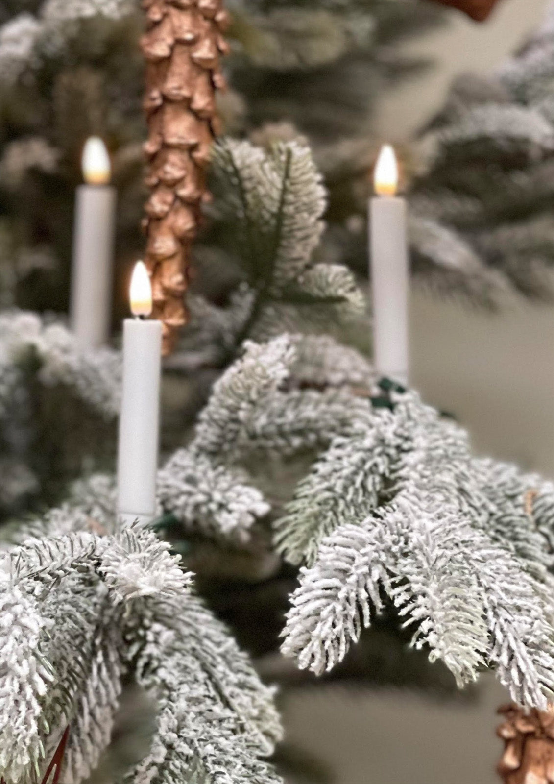 LED Dinner Candles Set of 2 Cream