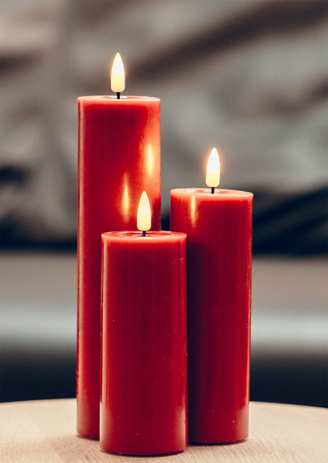 LED Candle Bordeaux 10cm