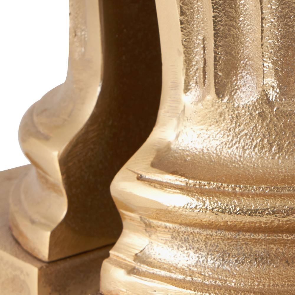 Antique Brass Pillar Bookends
