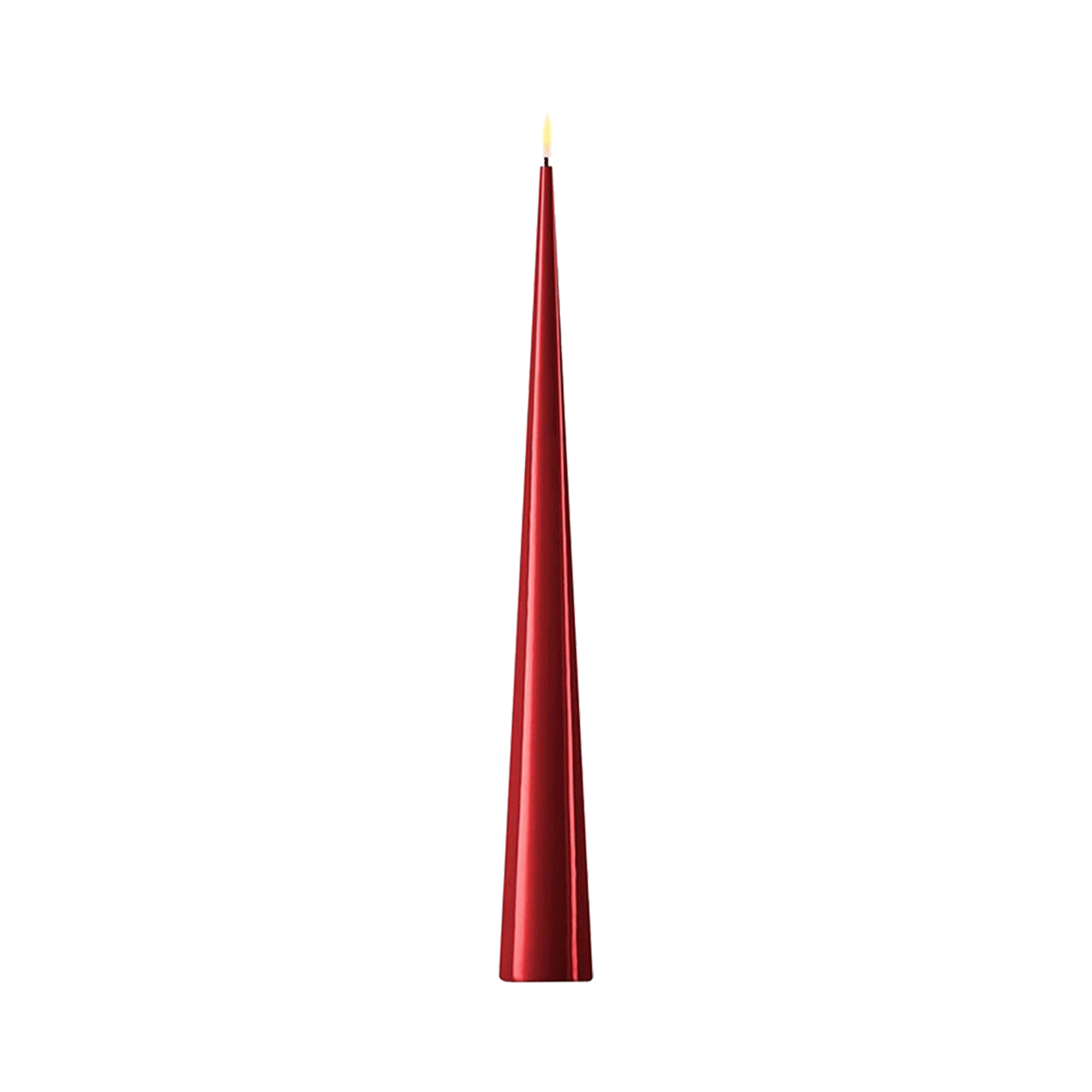 LED Cone Candle Bordeaux 38cm